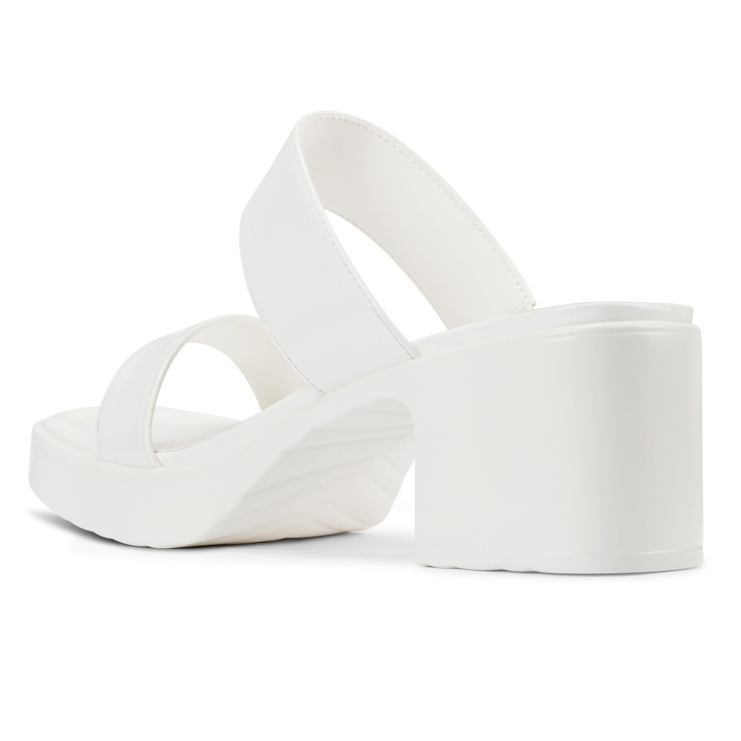 Aachcol Womens Platform Sandals Chunky Block Wedge Heel Slip-on Open Toe Mules Shoes Wedding Office Dress Shoes 2.5 Inches Heels