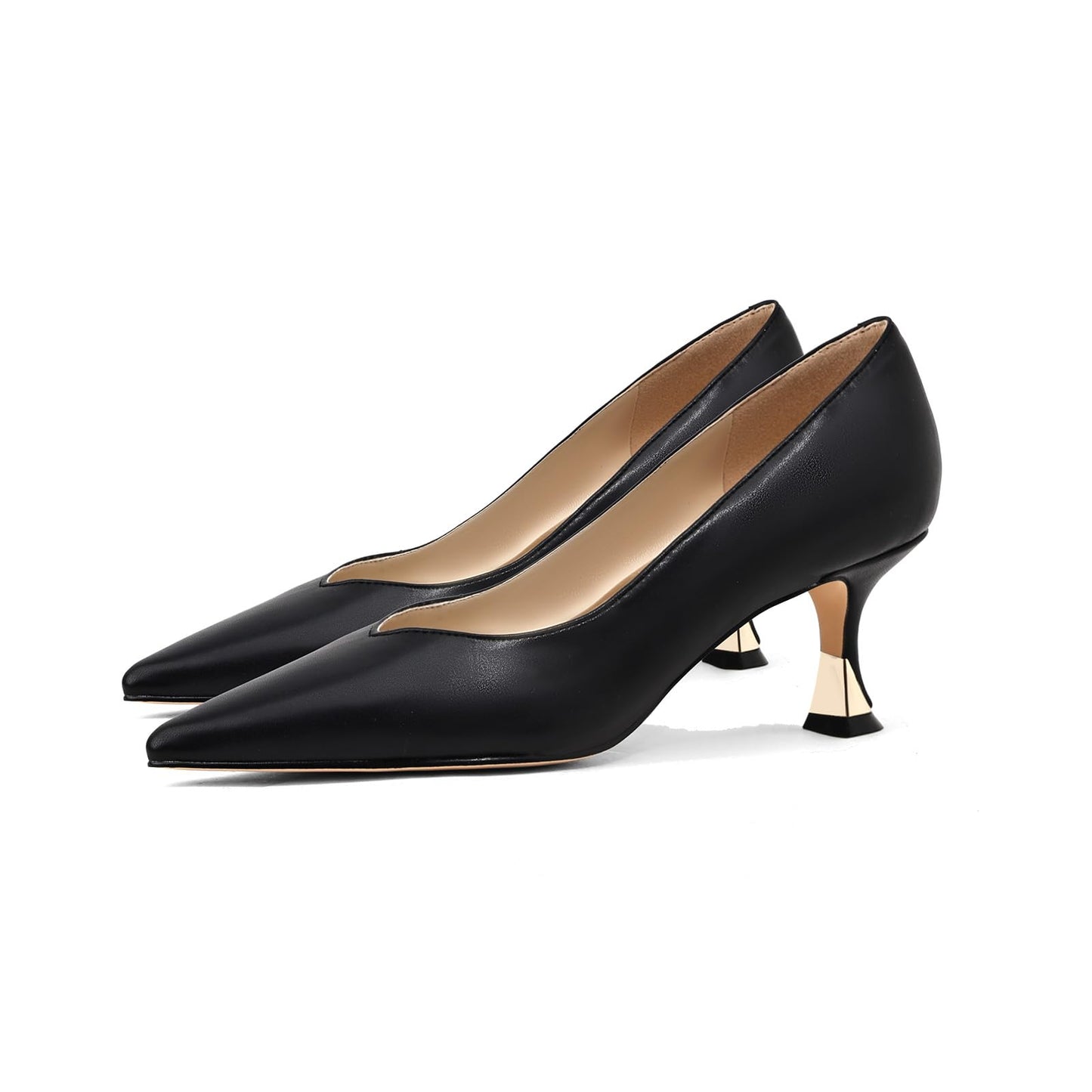 Women Low Kitten Heels Women's Dressy Pumps Pointed Closed Toe Elegant Wedding Pumps Formal Work Office Comfortable Shoes Classic Pumps for Women