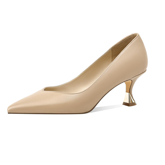 Women Low Kitten Heels Women's Dressy Pumps Pointed Closed Toe Elegant Wedding Pumps Formal Work Office Comfortable Shoes Classic Pumps for Women