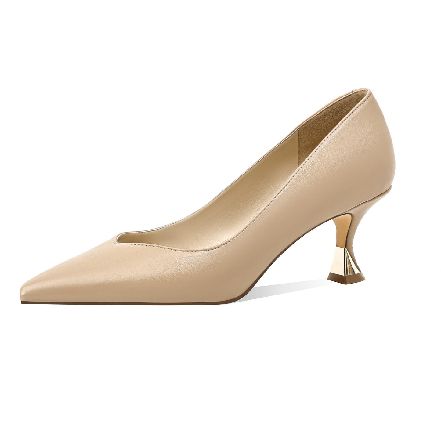 Women Low Kitten Heels Women's Dressy Pumps Pointed Closed Toe Elegant Wedding Pumps Formal Work Office Comfortable Shoes Classic Pumps for Women