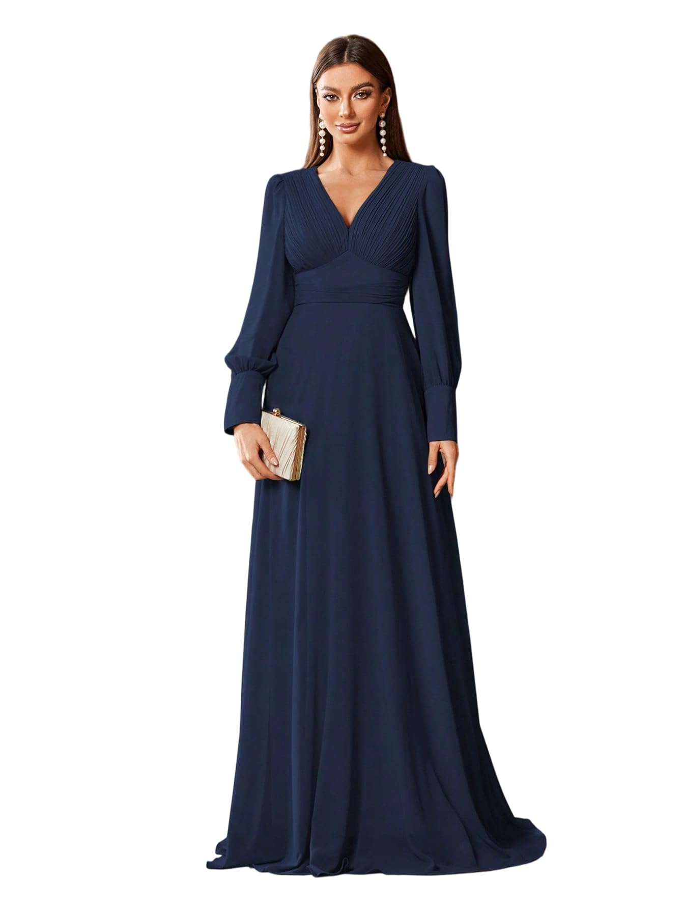 Womens Summer Dresses,Floral Patterns Vintage Elegant Cocktail Long Sleeve Boho Casual Maxi Wedding Guest Dresses for Women