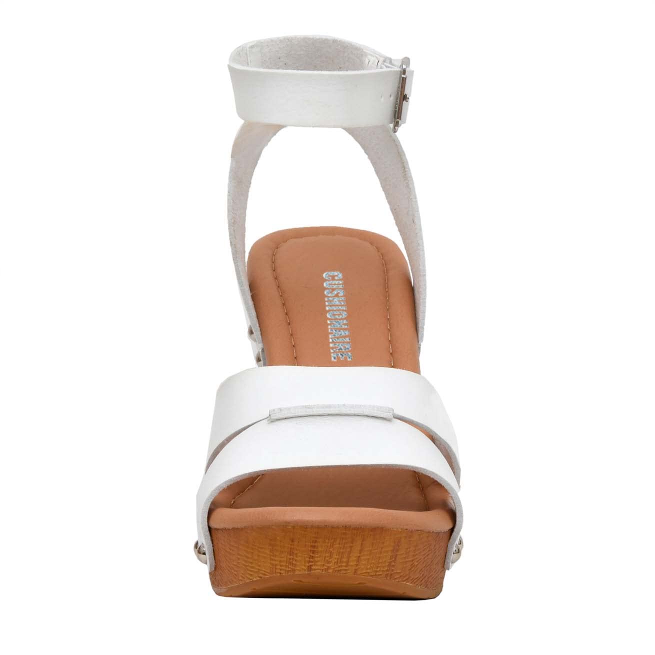 CUSHIONAIRE Women's Sandra Faux Wood Sandal +LiteSole Technology, Wide Widths Available