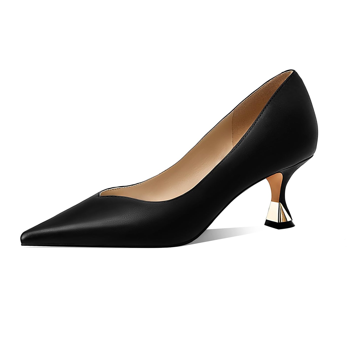 Women Low Kitten Heels Women's Dressy Pumps Pointed Closed Toe Elegant Wedding Pumps Formal Work Office Comfortable Shoes Classic Pumps for Women