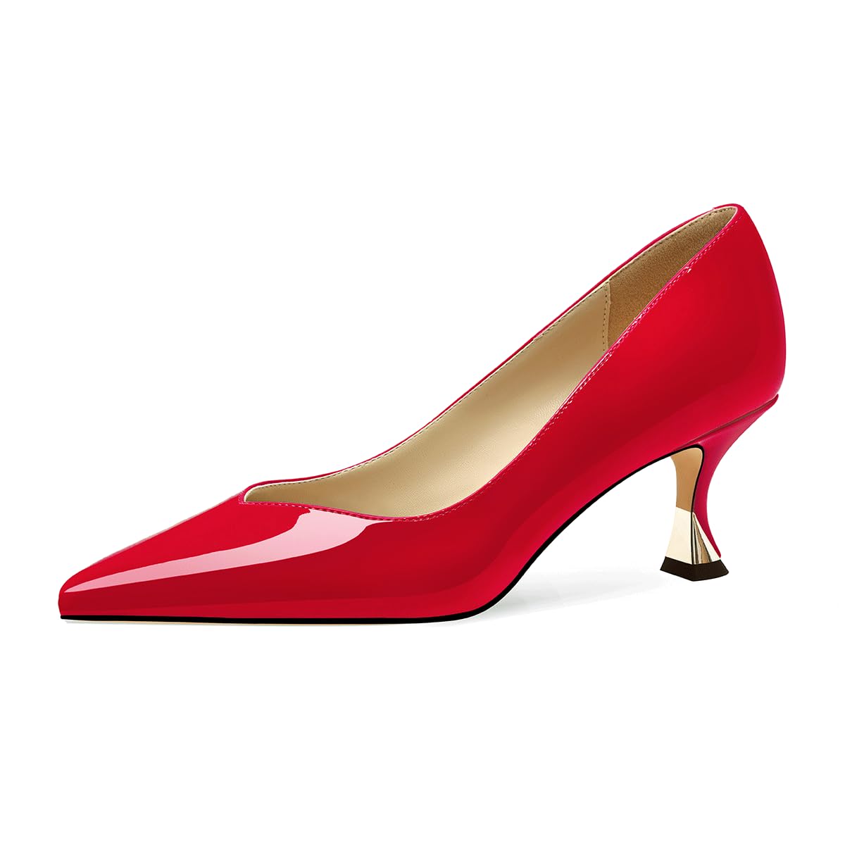 Women Low Kitten Heels Women's Dressy Pumps Pointed Closed Toe Elegant Wedding Pumps Formal Work Office Comfortable Shoes Classic Pumps for Women
