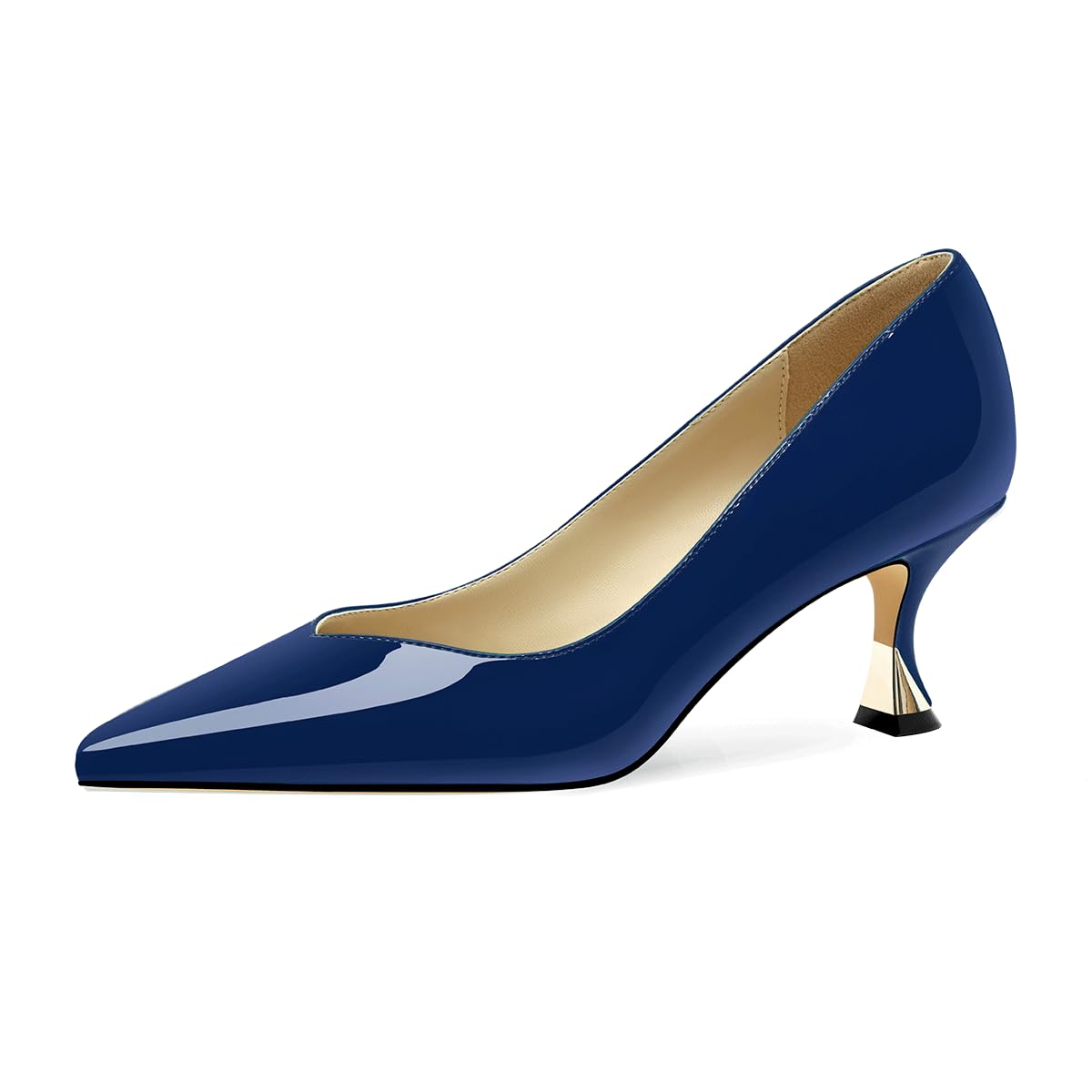Women Low Kitten Heels Women's Dressy Pumps Pointed Closed Toe Elegant Wedding Pumps Formal Work Office Comfortable Shoes Classic Pumps for Women