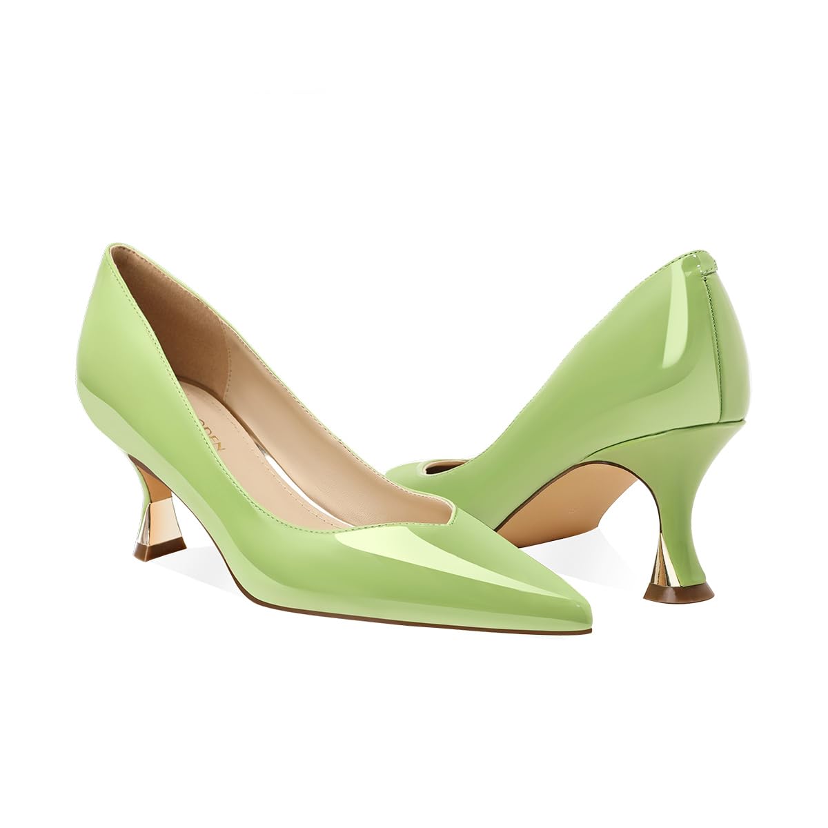 Women Low Kitten Heels Women's Dressy Pumps Pointed Closed Toe Elegant Wedding Pumps Formal Work Office Comfortable Shoes Classic Pumps for Women