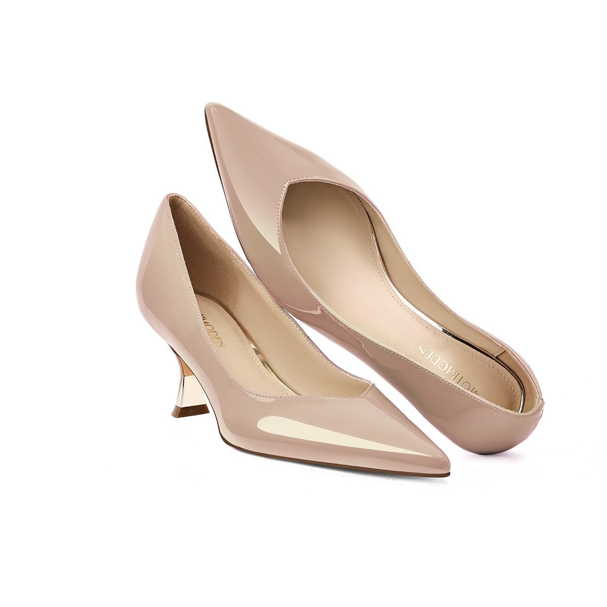 Women Low Kitten Heels Women's Dressy Pumps Pointed Closed Toe Elegant Wedding Pumps Formal Work Office Comfortable Shoes Classic Pumps for Women