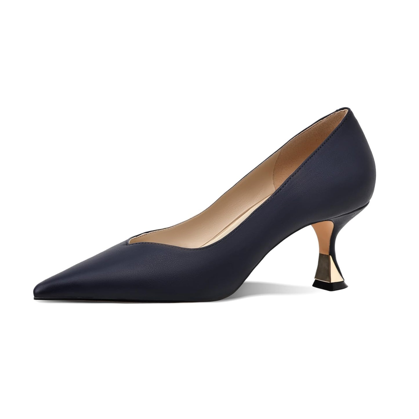Women Low Kitten Heels Women's Dressy Pumps Pointed Closed Toe Elegant Wedding Pumps Formal Work Office Comfortable Shoes Classic Pumps for Women