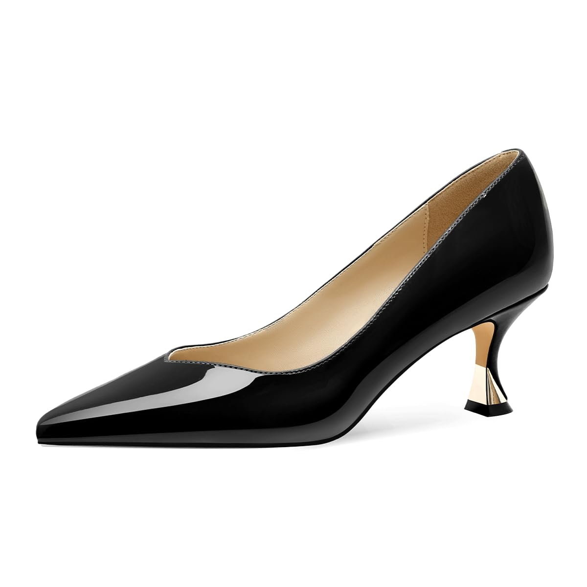 Women Low Kitten Heels Women's Dressy Pumps Pointed Closed Toe Elegant Wedding Pumps Formal Work Office Comfortable Shoes Classic Pumps for Women