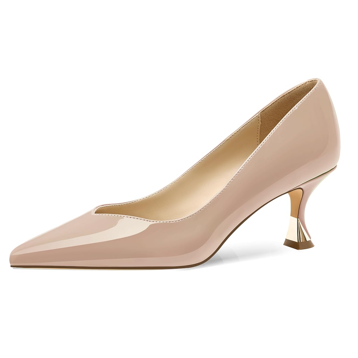 Women Low Kitten Heels Women's Dressy Pumps Pointed Closed Toe Elegant Wedding Pumps Formal Work Office Comfortable Shoes Classic Pumps for Women