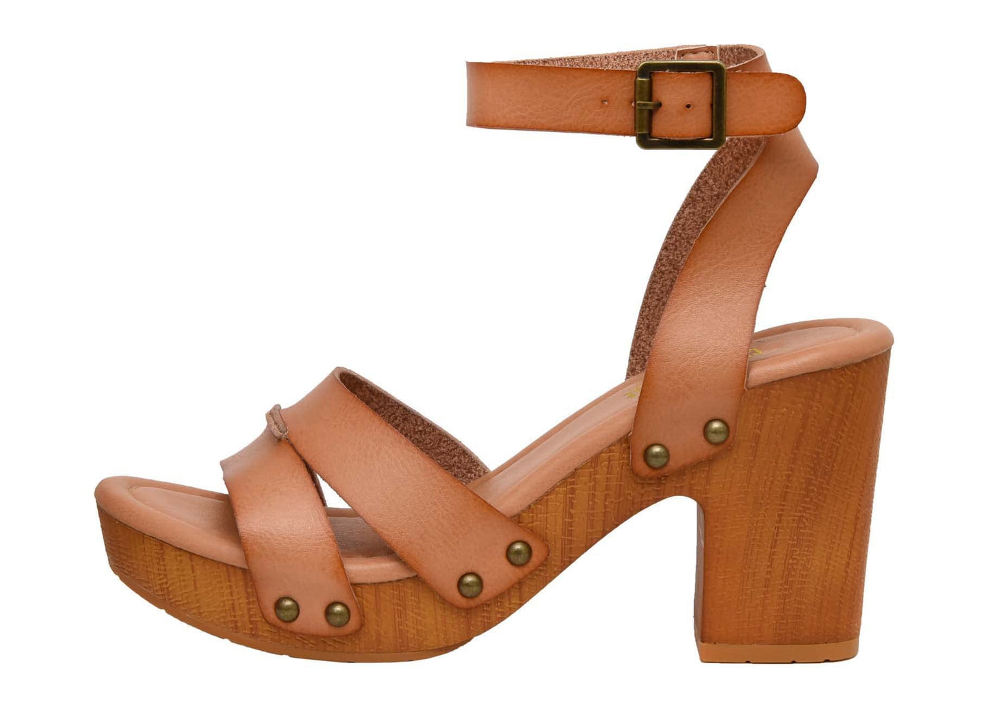 CUSHIONAIRE Women's Sandra Faux Wood Sandal +LiteSole Technology, Wide Widths Available
