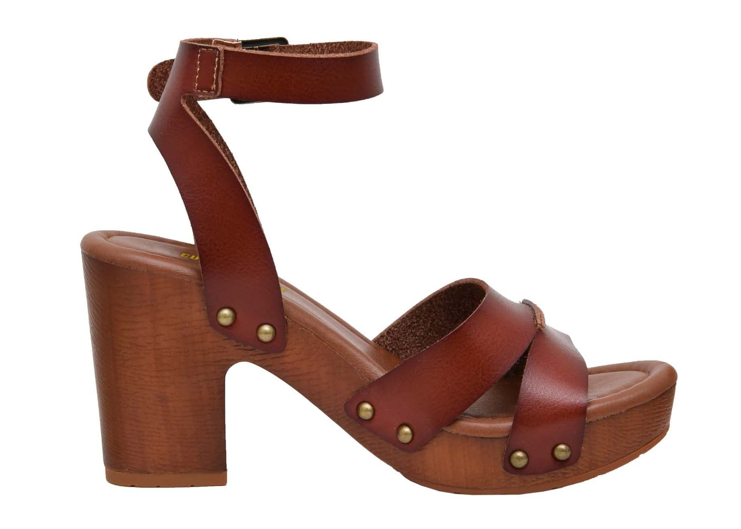 CUSHIONAIRE Women's Sandra Faux Wood Sandal +LiteSole Technology, Wide Widths Available