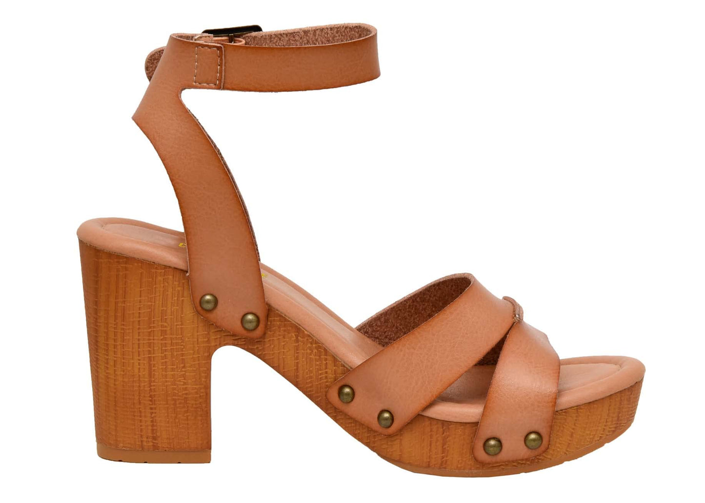 CUSHIONAIRE Women's Sandra Faux Wood Sandal +LiteSole Technology, Wide Widths Available