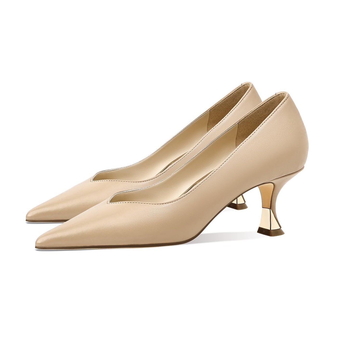 Women Low Kitten Heels Women's Dressy Pumps Pointed Closed Toe Elegant Wedding Pumps Formal Work Office Comfortable Shoes Classic Pumps for Women