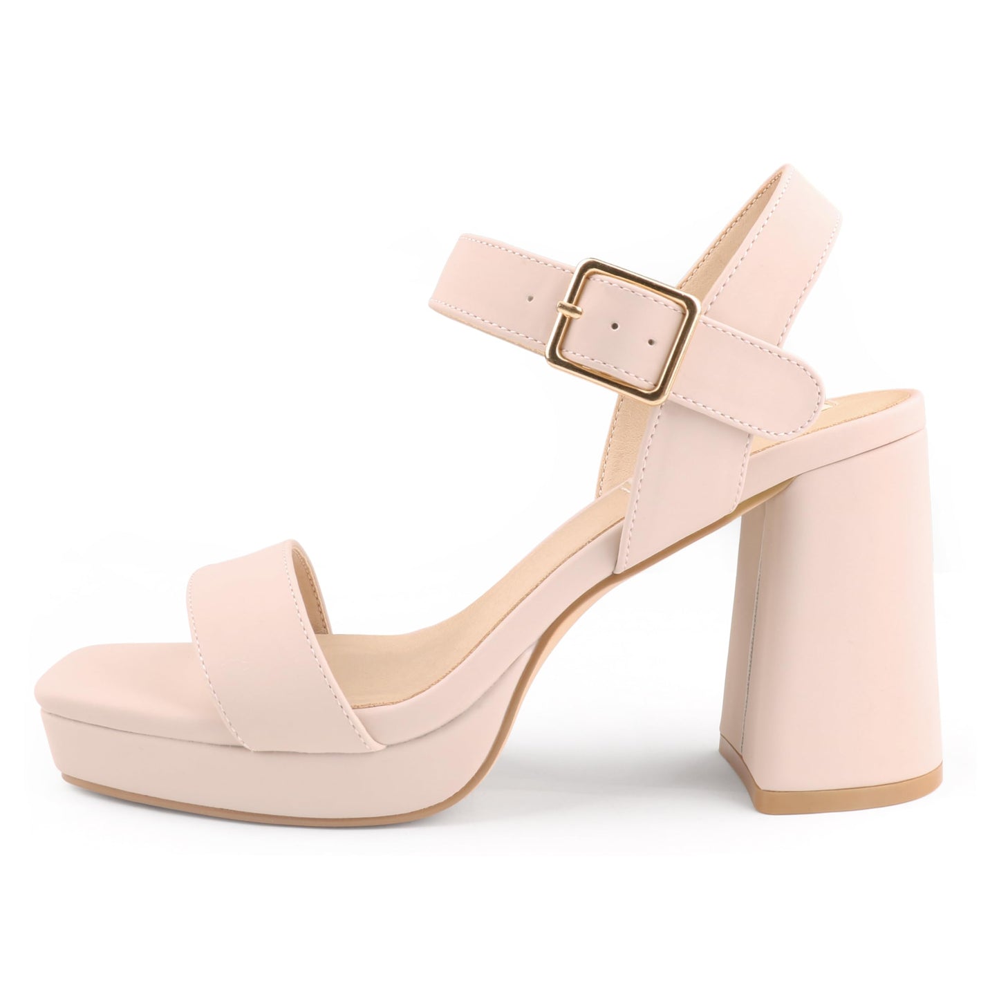JOY IN LOVE WJomen's Chunky Platform High Heels Ankle Strap Block Heel Sandals