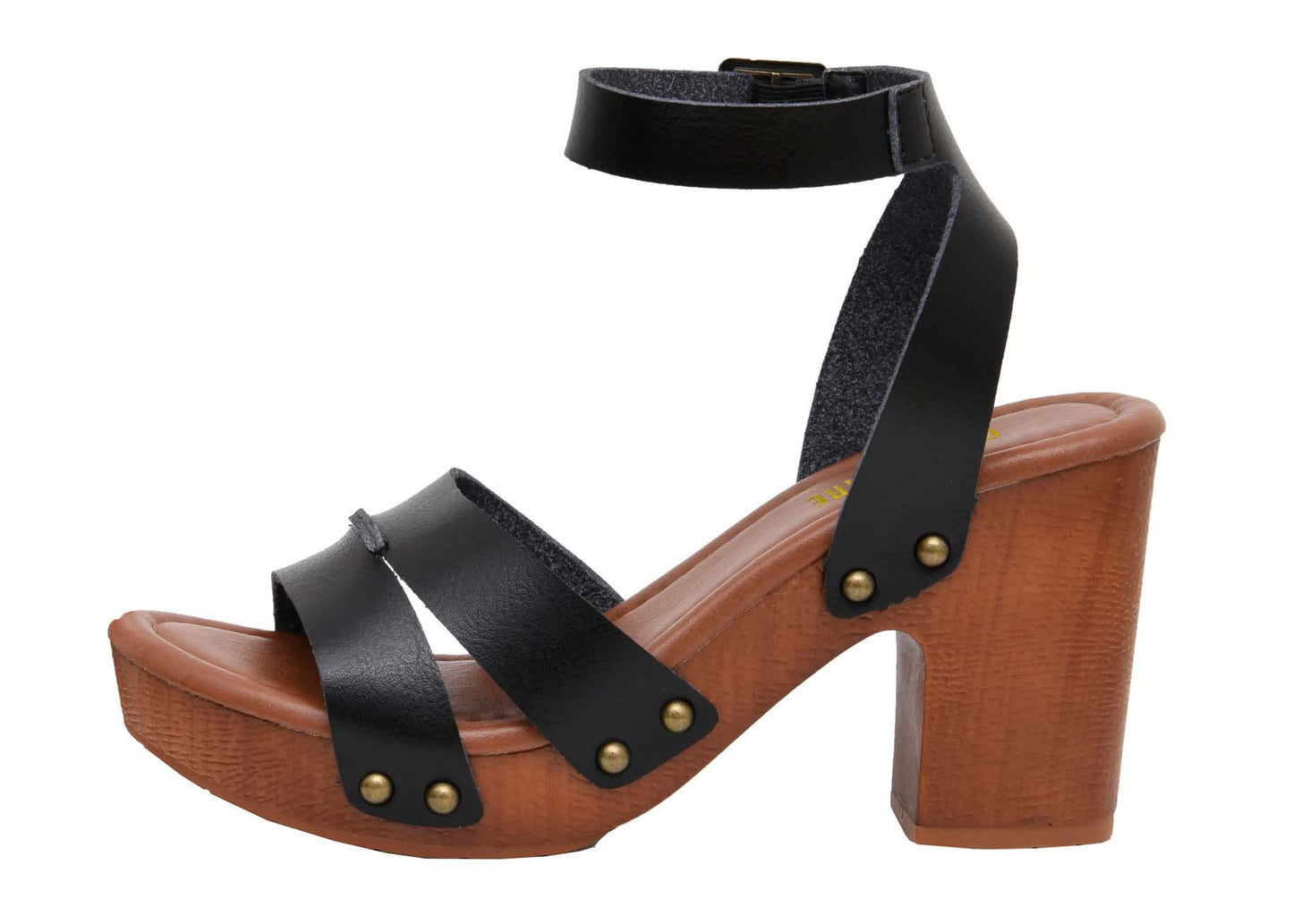 CUSHIONAIRE Women's Sandra Faux Wood Sandal +LiteSole Technology, Wide Widths Available