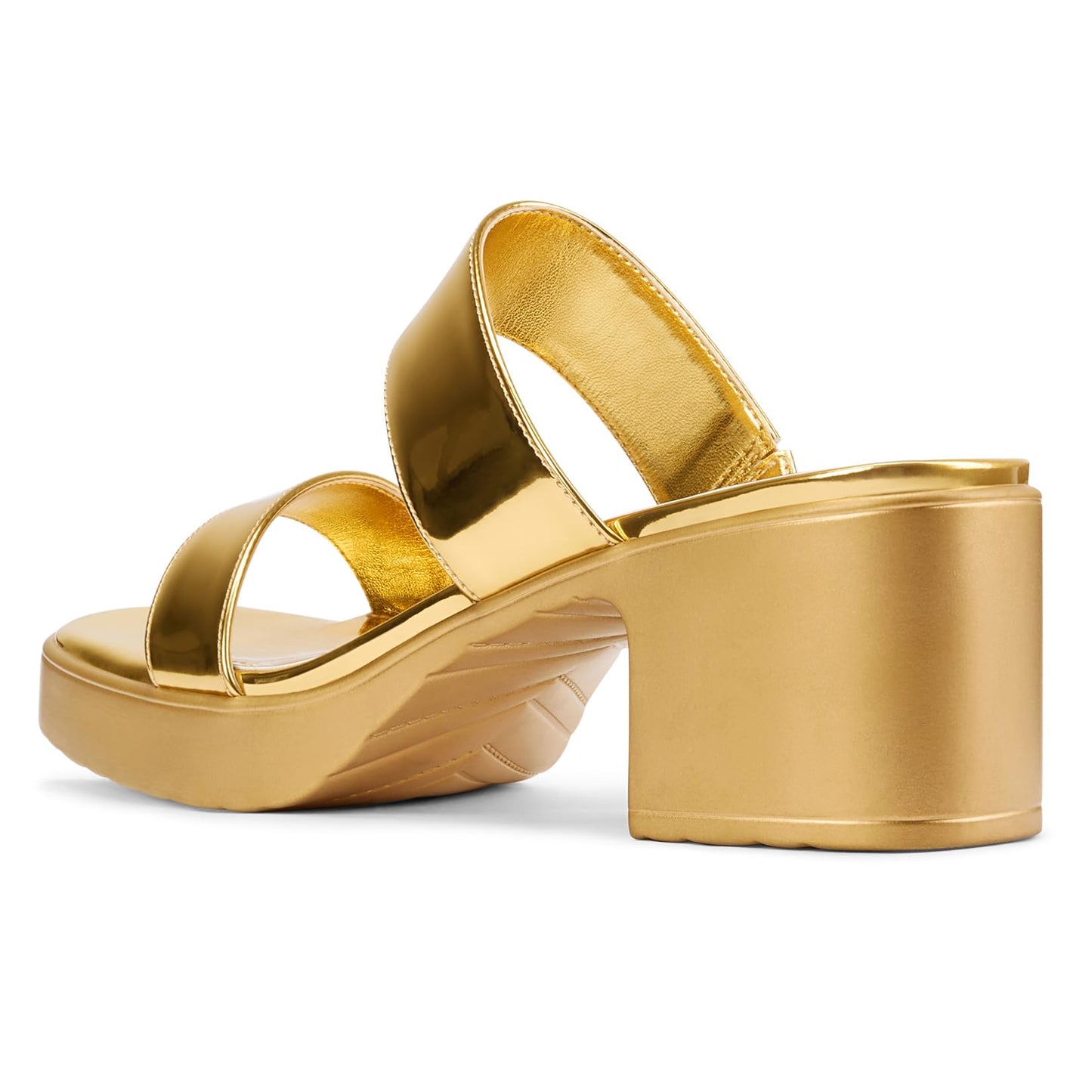 Aachcol Womens Platform Sandals Chunky Block Wedge Heel Slip-on Open Toe Mules Shoes Wedding Office Dress Shoes 2.5 Inches Heels