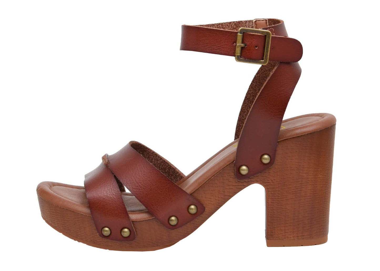 CUSHIONAIRE Women's Sandra Faux Wood Sandal +LiteSole Technology, Wide Widths Available