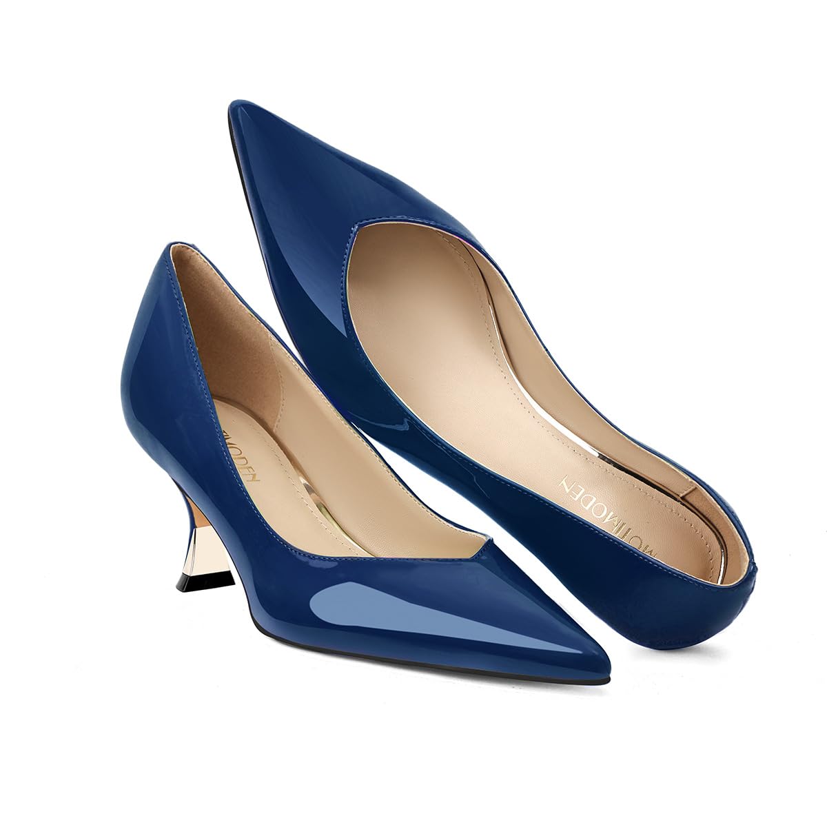 Women Low Kitten Heels Women's Dressy Pumps Pointed Closed Toe Elegant Wedding Pumps Formal Work Office Comfortable Shoes Classic Pumps for Women