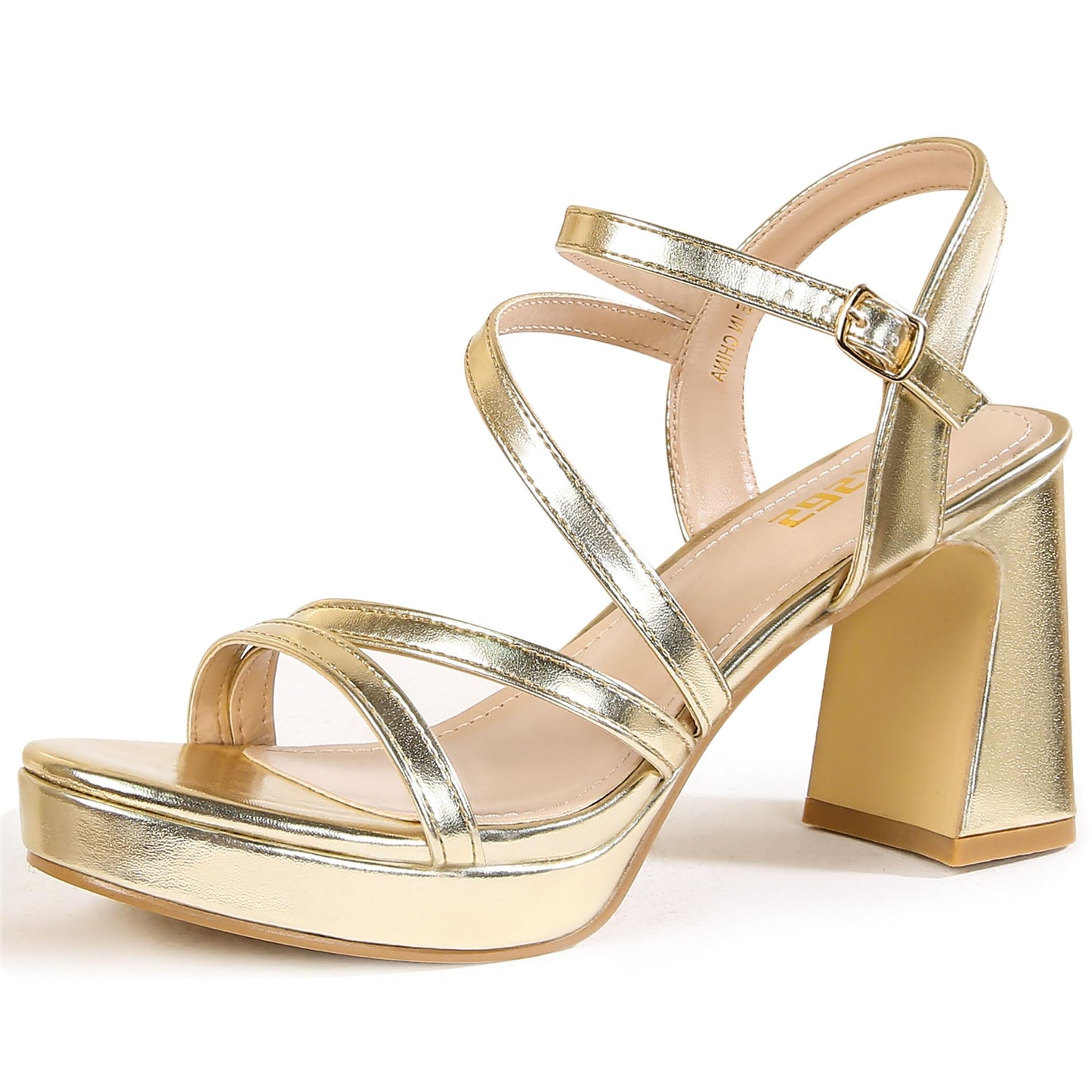 rsxses Platform Chunky Heels for Women Ankle Strap Heels Strappy Sandals with Open Toe Wedding Prom Bridal Women Dress Shoes