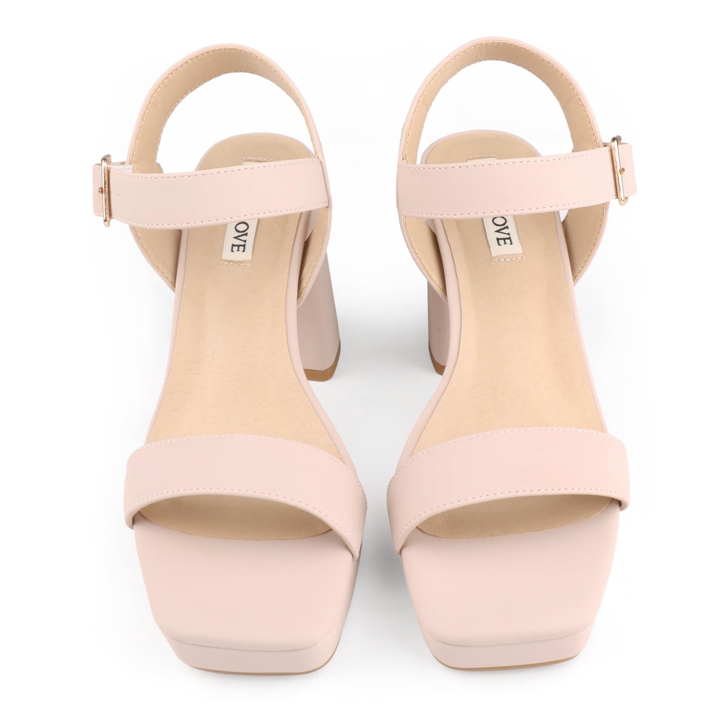 JOY IN LOVE WJomen's Chunky Platform High Heels Ankle Strap Block Heel Sandals