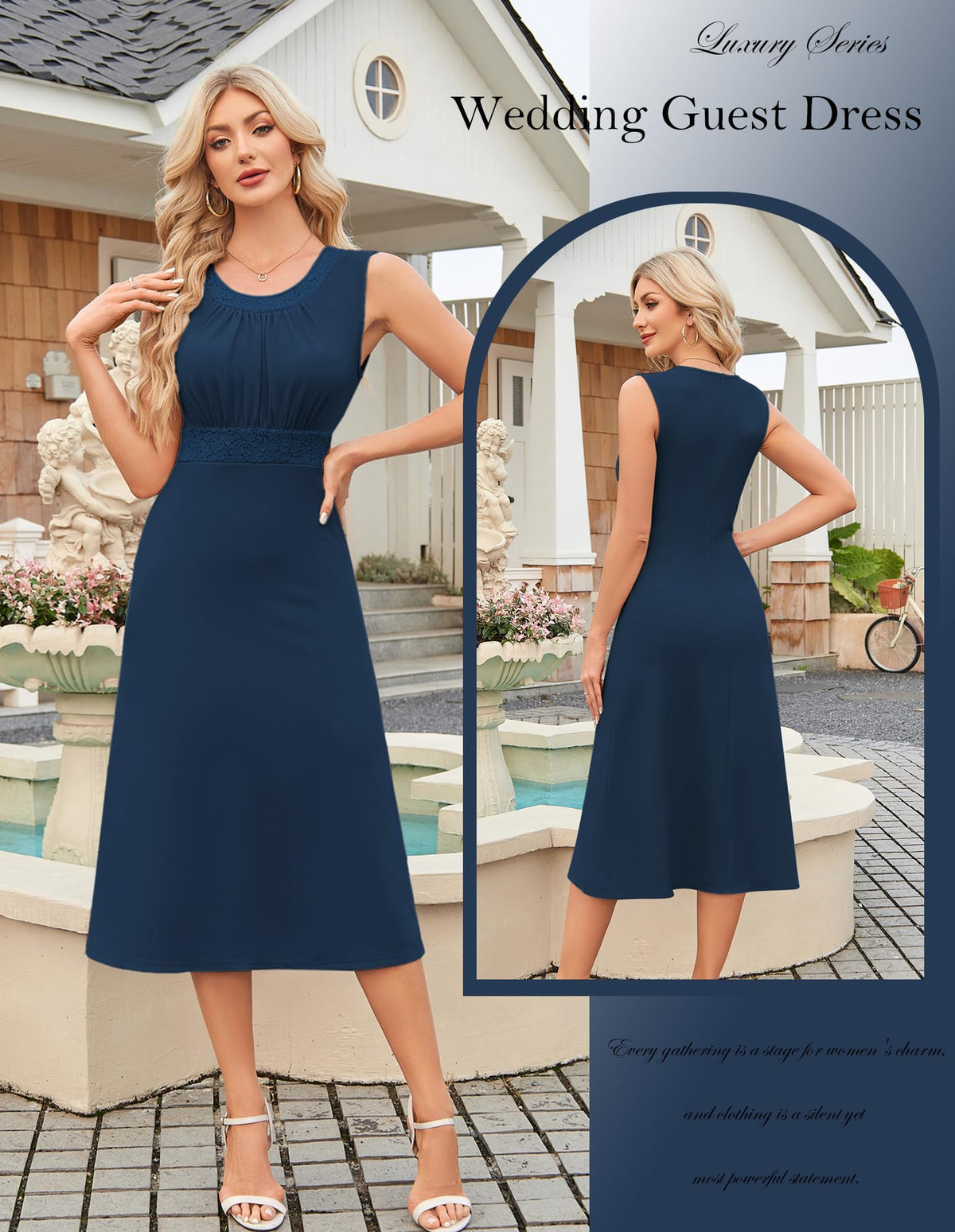 GRACE KARIN Women's Formal Wedding Guest Dress,2 Piece Mother of The Bride Dresses,Tea Party Sequin Dress with Jacket