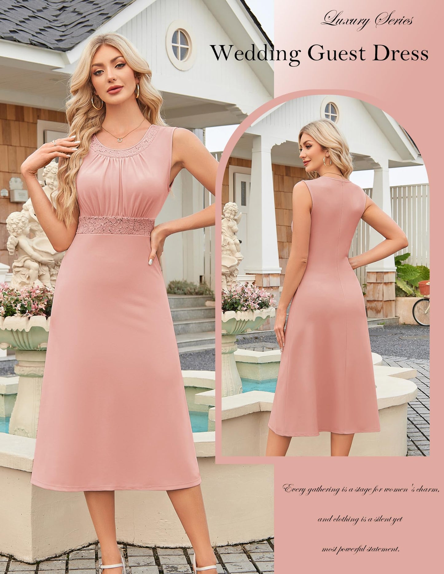 GRACE KARIN Women's Formal Wedding Guest Dress,2 Piece Mother of The Bride Dresses,Tea Party Sequin Dress with Jacket